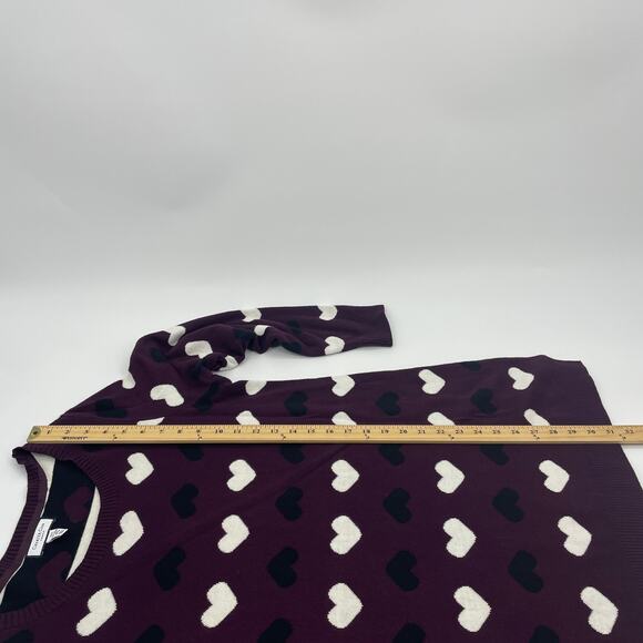 CHARTER CLUB Womens Heart Print Cotton Blend Knit Sweater Size 0X Tunic - Picture 6 of 6